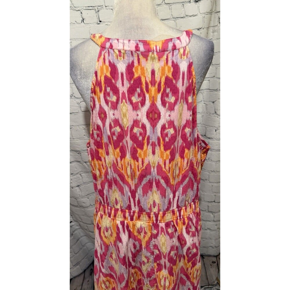 Lane Bryant Pink Orange Ikat Sleeveless Maxi Dress Plus Size 24 - Picture 6 of 9
